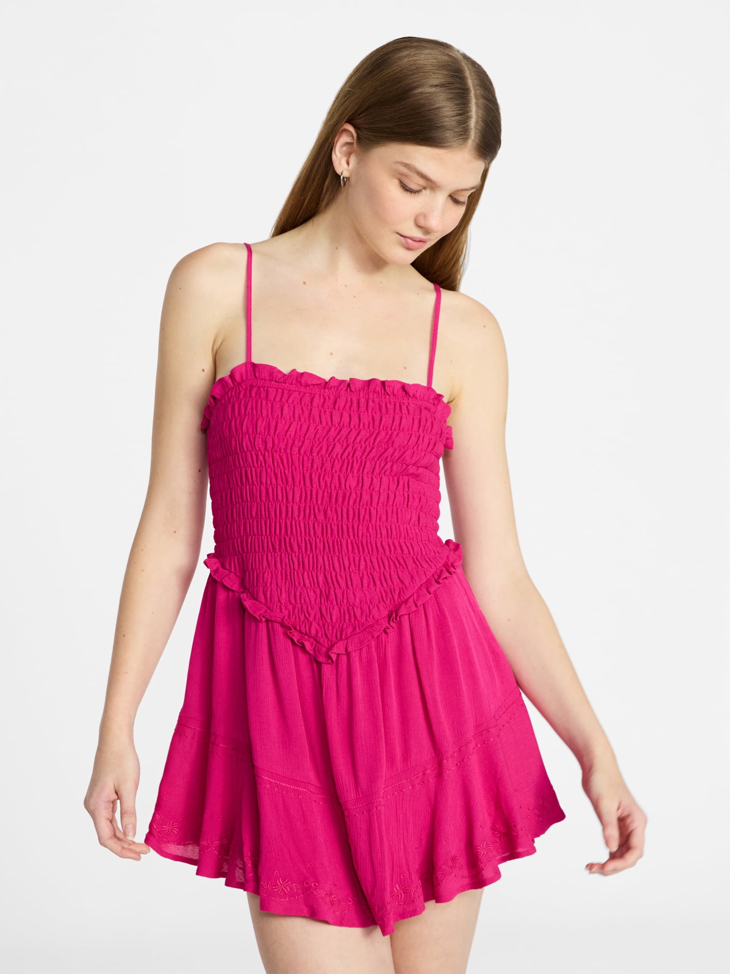No Boundaries Smocked Romper, Women's XXS-XXL