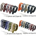 thumbnail image 4 of Hot  One Over NATO Nylon Strap Braided Canvas Waterproof Steel Ring Watch Strap 12-24mm, 4 of 5