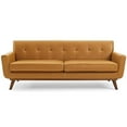 thumbnail image 4 of Modway Engage Top-Grain Leather Living Room Lounge Sofa in Tan, 4 of 5