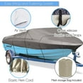 thumbnail image 3 of PYLE PCVSPB331 - Armor Shield Trailer Master Boat Cover 14'-16'L Beam Width to 90'' Aluminum Bass Boats, V-Hull & Tri-Hull Runabouts Outboards & I/O, 3 of 4