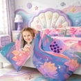 thumbnail image 4 of Manfei Ocean Axolotl 7 Pieces Full Size Bedding Sets,Sealife Salamander Full Size Bed in a Bag,Pink Reversible, 4 of 7