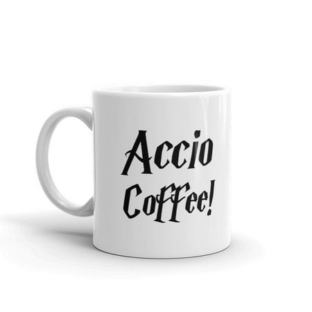 

Accio Coffee! Harry Potter Spell Unique Fun Novelty Coffee Tea Ceramic Cup Office Work Mug 15 Oz