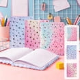 thumbnail image 1 of CQCYD 3Pcs Cute Furry Plush Cover Notebook, Soft Fluffy Hardcover Diary Journal, Gradient Star Pattern Lined Writing Book, Stationery for Daily Notes and Personal Journaling, 1 of 9