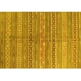 thumbnail image 1 of Ahgly Company Machine Washable Indoor Rectangle Abstract Yellow Contemporary Area Rugs, 7' x 10', 1 of 4