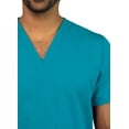 thumbnail image 5 of Adar Universal Unisex V-Neck 2 Pocket Scrub Top - 2600 - Teal Blue - XXS, 5 of 8