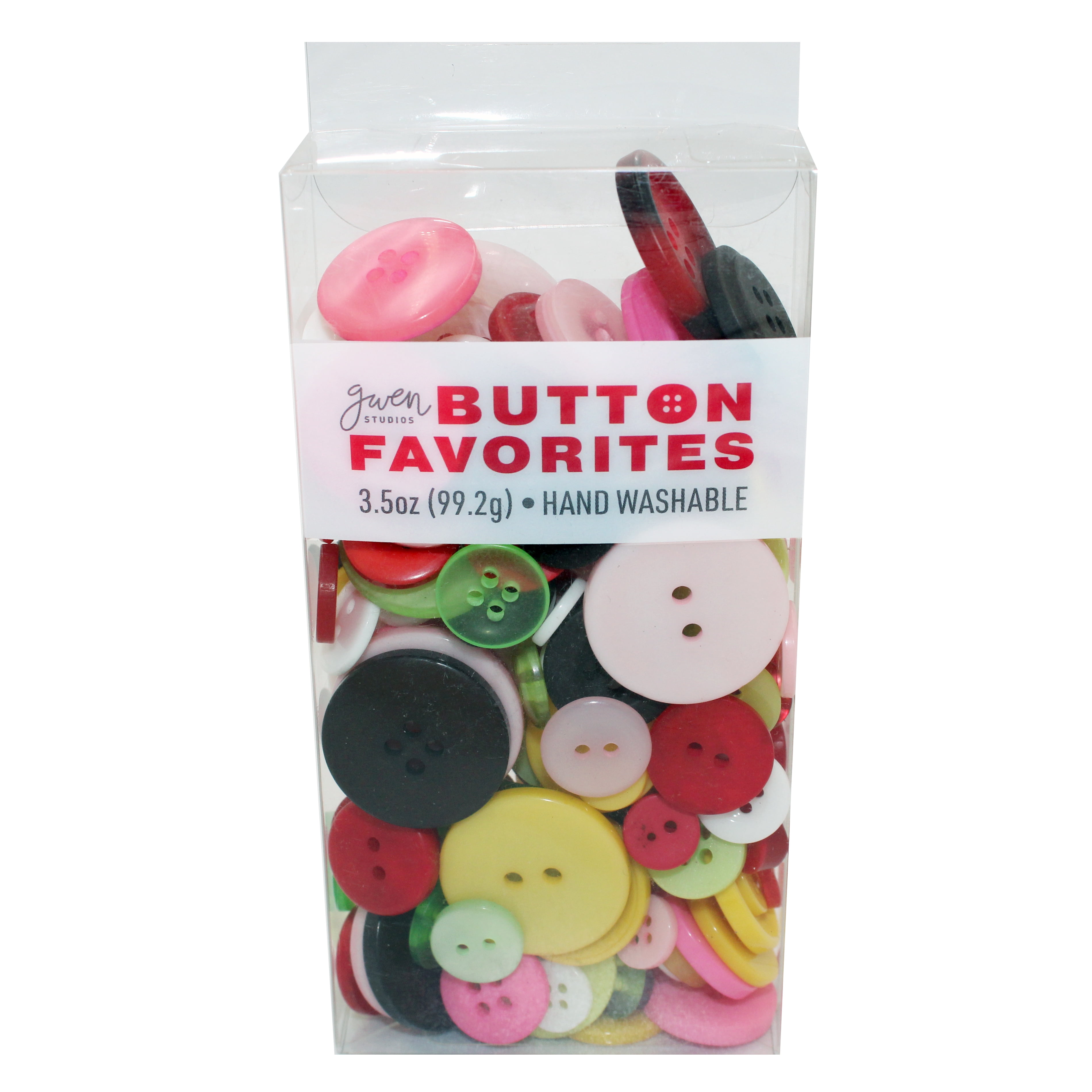 (2 pack) Gwen Studios Plastic Sewing Buttons Value Pack, 3.5 oz., Assorted Sizes, Multicolor