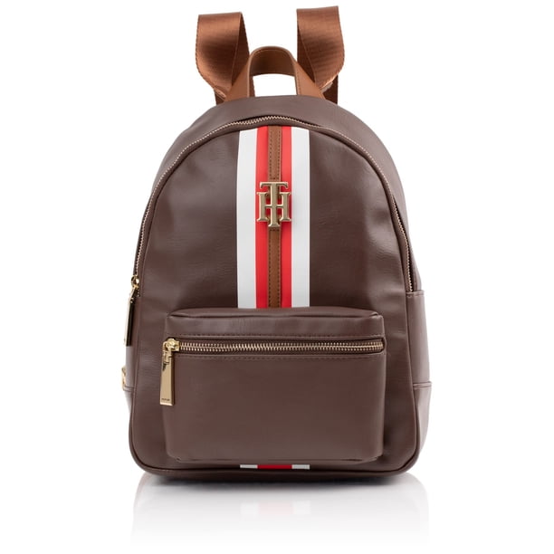 Mochila Tommy Hilfiger Jaden Plus de nylon negra para mujer