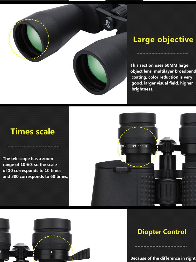 180x100 30x60 HD Military, Zoom Powerful Binoculars ,Day-Low Night Optics Hunting