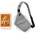 thumbnail image 2 of Bolso de pecho con múltiples bolsillos para hombre, bandolera antirrobo para hombre, bandolera bandolera pequeña para hombre para viajes al aire libre, senderismo, jogging JFHHH pequeña, 2 of 5