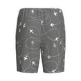 thumbnail image 2 of Haiem Airplane Routes Around The World Men's Pajama Short with Soft Woven Cotton Elastic Waistband Sleep Short-3X-Large, 2 of 9