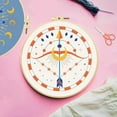 thumbnail image 3 of 4 Set 8'' Eyes and Moon Embroidery Kits for Beginners Full Range of Embroidery Kits to Learn Needlepoint Kits with Embroidery Hoops and Cloth Color Threads and Instruction, 3 of 7