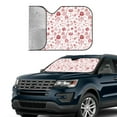 thumbnail image 3 of Kdxio Flower Leaves Print Front Windshield Sun Shade,Folding Auto Sunshade for Car Truck SUV-, 3 of 7