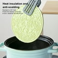 thumbnail image 4 of Yuarrent Alfombrilla de silicona con aislamiento térmico, mantel individual circular, soporte antiescaldado, para cocinar en el hogar, Mostrada Verde claro, 4 of 6