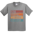 thumbnail image 3 of Inktastic Eat Sleep Wrestle Repeat Youth T-Shirt, 3 of 5