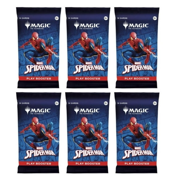 6 Packs Magic the Gathering Play Booster Pack Lot MTG Marvel's Spider-Man