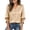 Beige Womens Tops, variant on Womens Plus Size Shirts 3/4 Sleeve Button Down Tops for Women V Neck Dressy Casual Fall Top S-3XL