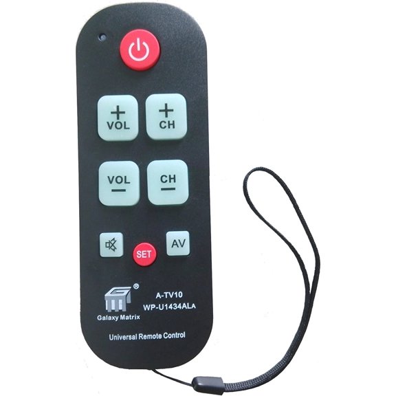Control Remoto Universal Amazshop247 ATV10 Botones Grandes Impermeable para Television