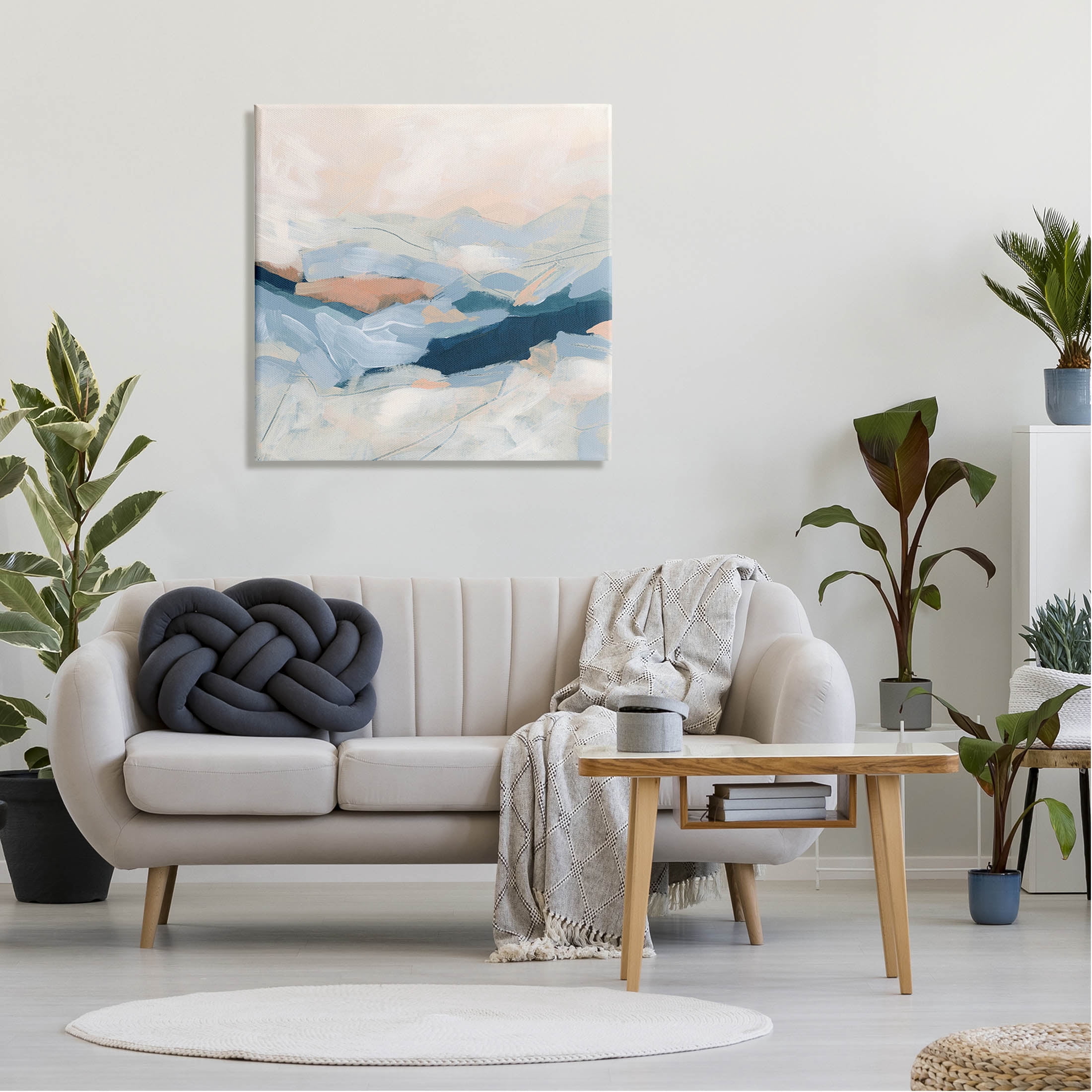 Stupell Industries Abstract Mountain Sunset Scene Painting Gallery Wrapped Canvas Print Wall Art, Design by June Erica Vess