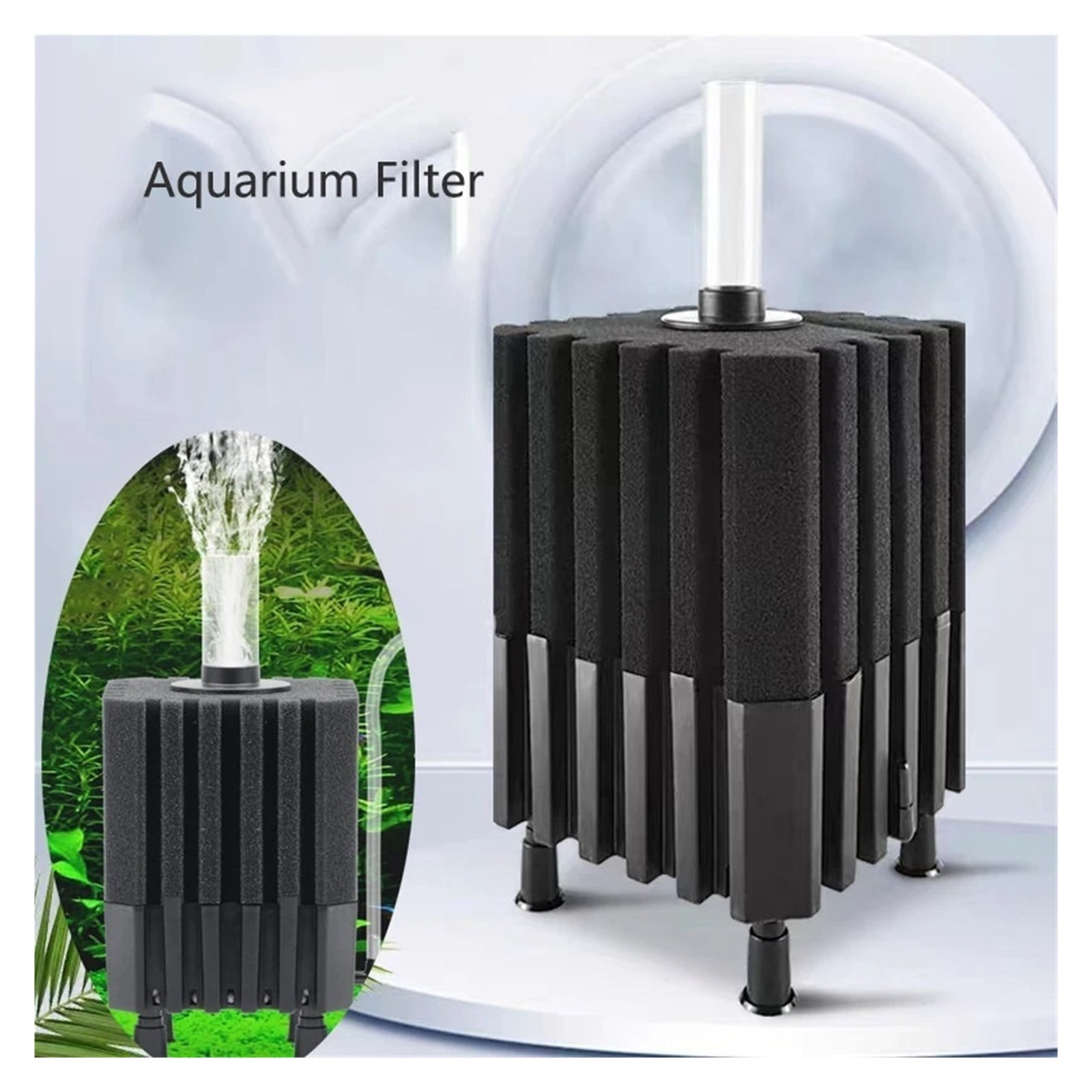 Bio Sponge Filter for Aquarium Fish Tank Shrimp Pond Air Pump Biochemical Filtration Noiseless Foam