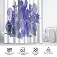 thumbnail image 6 of LALILO Waterproof Sea Blue Conch Shower Curtain, Watercolor Seashells Design, Drawn Sea Aquatic Art, Beach Theme, 72x72 in, 12 Hooks, 6 of 6
