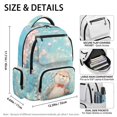 thumbnail image 5 of FKELYI Floral Cartoon Otter Print 17 Inch School Bookbag for Kids Backpack Spacious Schoolbag for Boys Girls Casual Daypack with Multi-Pockets Travel Knapsack for Elementary Student, 5 of 7