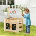 thumbnail image 2 of Costway Mud Kitchen for Kids with Planting Pots Stovetops Removable Sink Acrylic Panel, 2 of 10