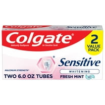 Colgate Sensitive Whitening Toothpaste Gel, Fresh Mint, 6 oz, 2 Pack
