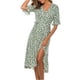 thumbnail image 3 of Vestido largo floral de gasa Minnieouse verde para mujer, 3 of 6