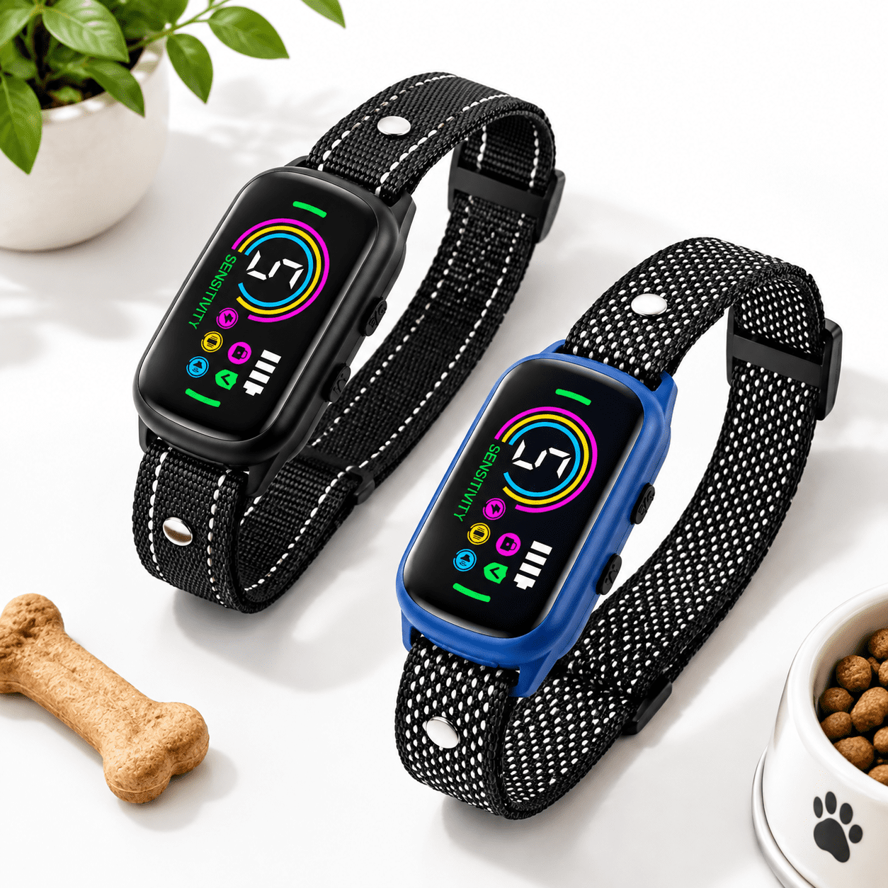 2 Pack Bark Collar For Small Medium Large Dogs Ing (blue)