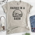 thumbnail image 2 of Raised In A Barn Shirt, Unisex Women's Men's Shirt, Farm Shirt, Farmer Shirt, Farm Girl Shirt, Light Silk Gray, X-Large, 2 of 6