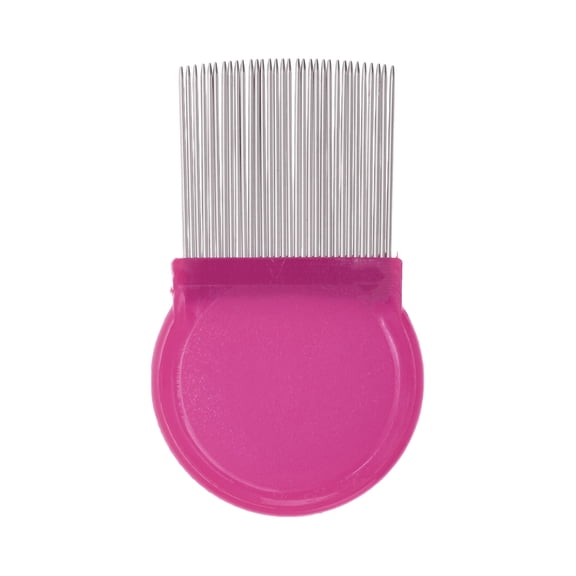 Unique Bargains 1 Pc Durable Semi-circular Type Pet Grooming Brush for Pet Rose Red Small