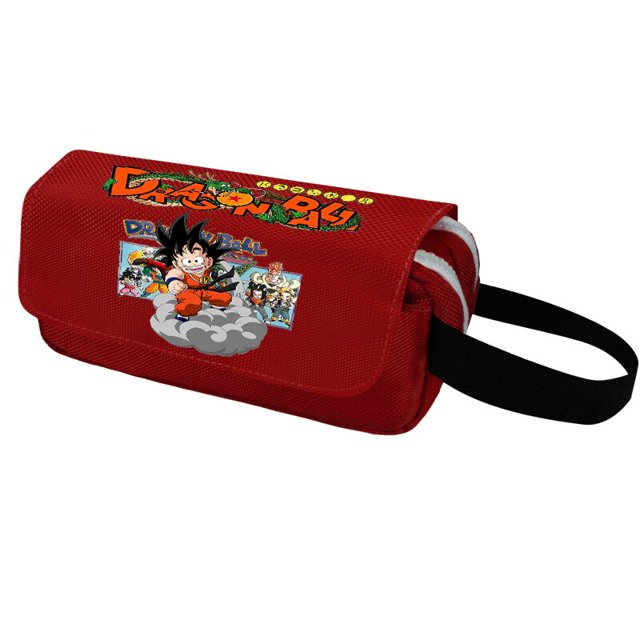 Estuche de lápices de Goku de Dragon Ball para niños, bolsa de almacenamiento de gran capacidad, bolsa de lápices de lona para niños, bolsa de bolígrafos para niños, suministros para estudiantes
