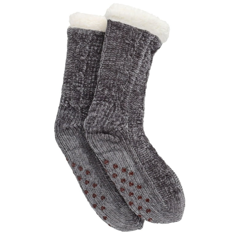 PULLIMORE 3 Pairs Womens Winter Warm Thick Socks Fleece Lined Thermal Socks  (Black) 