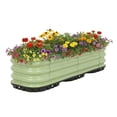 thumbnail image 1 of Aoodor Jardinière Surélevée Galvanisée Auto-Arrosante de 47,2 Po avec Drainage - Vert, 1 of 8