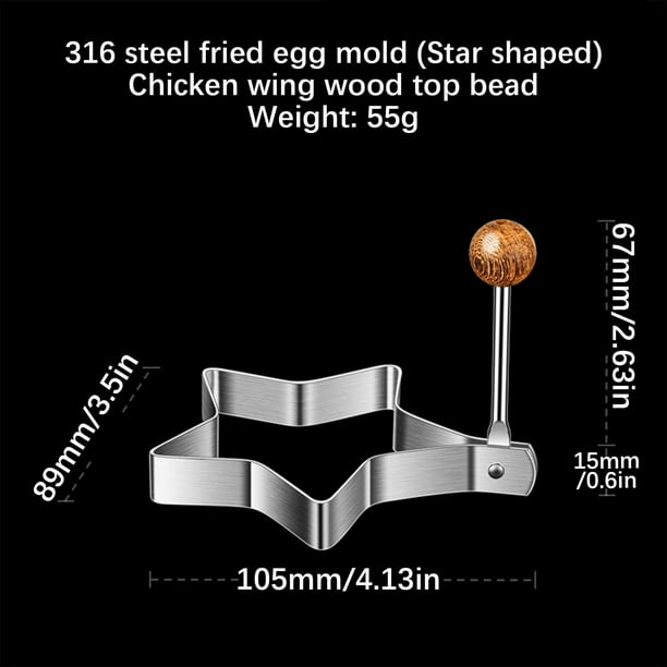 Fiudx Ofertas y liquidaciones Anillo de acero inoxidable 316 Moldeador de acero inoxidable Anillo de cocina Herramienta antiadherente para freír