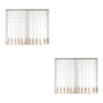thumbnail image 2 of Inteprter Ventana Cortinas transparentes Estilo simple Cenefa Decoraciones colgantes Sala de estar Estudio Cortinas para interiores Café 1.5 * Café 1.5*1.2 m 2Conjunto, 2 of 6