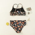 thumbnail image 2 of Fesfesfes Girls Bathing Suit Bigs Girl 2 Piece Swimsuit Sport Prints High Waist Bikini Set, 2 of 8