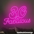 thumbnail image 2 of Handmadetneonsign 30th Birthday 30 And Fabulous Neon Sign, Birthday Wall Art Decor, Birthday Party Wall Decor 64871, 2 of 5