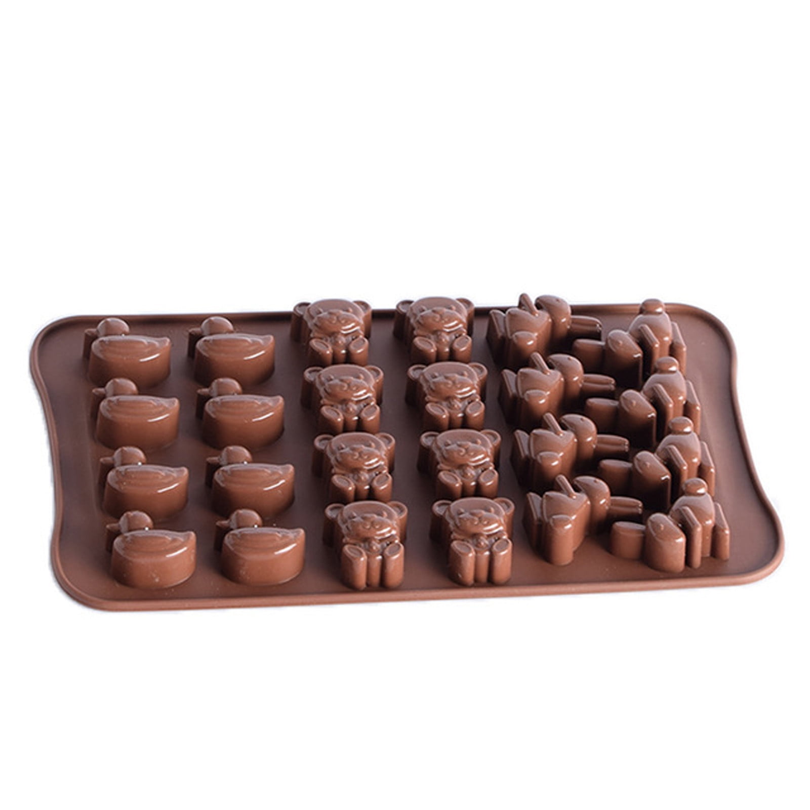solacol Chocolate Molds Silicone Shapes 24 Holes Silicone Molds for  Chocolate, Cake, Jelly, Pudding, Multiple Shape Candy Molds Silicone Shapes  Soap Molds Silicone Shapes 