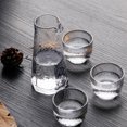 thumbnail image 4 of 1 Set 4Pcs Japanese Style Sake Pot Glass Sake Cups Liquor Cups (Transparent), 4 of 9