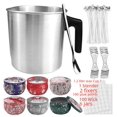 thumbnail image 1 of Juego de taza para cera de 1,2 litros/taza para derretir cera de 3 litros Taza para derretir cera Vela de aromaterapia casera Taza para derretir cera, 1 of 5