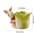 thumbnail image 3 of TechToyHub Easter Bunny Planter Rabbit Wagon Pot 5.5x5.1x3.1 Inch,Resin Flower Pot with Drainage Hole for Garden Indoor Outdoor Windowsill,Weather Resistant Cute Multicolor, 3 of 6