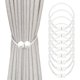 thumbnail image 1 of Abrazaderas magnéticas para cortinas decorativas, imán fuerte con cuerda torcida más gruesa, longitud ajustable para dormitorio, cocina, automóvil (gris, 6 piezas), 1 of 5