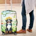thumbnail image 4 of Bernese Mountain Dog Hello Spring Time Flower Floral Nature Travel Luggage Cover Berner Lover Gifts Suitcase Dust Protective Decor - 02031, 4 of 5