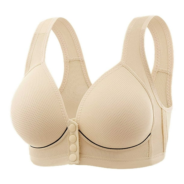 WILLBEST Brasieres De Mujer Sujetador De Mujer Con Hebilla Frontal Y Borde De Encaje Sin Aro De Acero, Ajuste Sin Costuras, Ideal Para Yoga Y Dormir, Talla Grande 2500