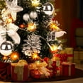 thumbnail image 3 of AMERTEER Promotion!Tall Battery 15.75Inch Powered Luxury Tabletop Christmas Tree Hanging Decorations Pine Tree (Battery Not Included) Gold, 3 of 10