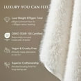 thumbnail image 5 of EVERGRACE Luxury Faux Fur Throw Blanket, Soft Fluffy Faux Mink Blankets for Bed, Couch, Sofa, Thick Cozy Plush Warm Fur Throws with Reversible Velvet, Ivory Mink, 50"x60", 5 of 8