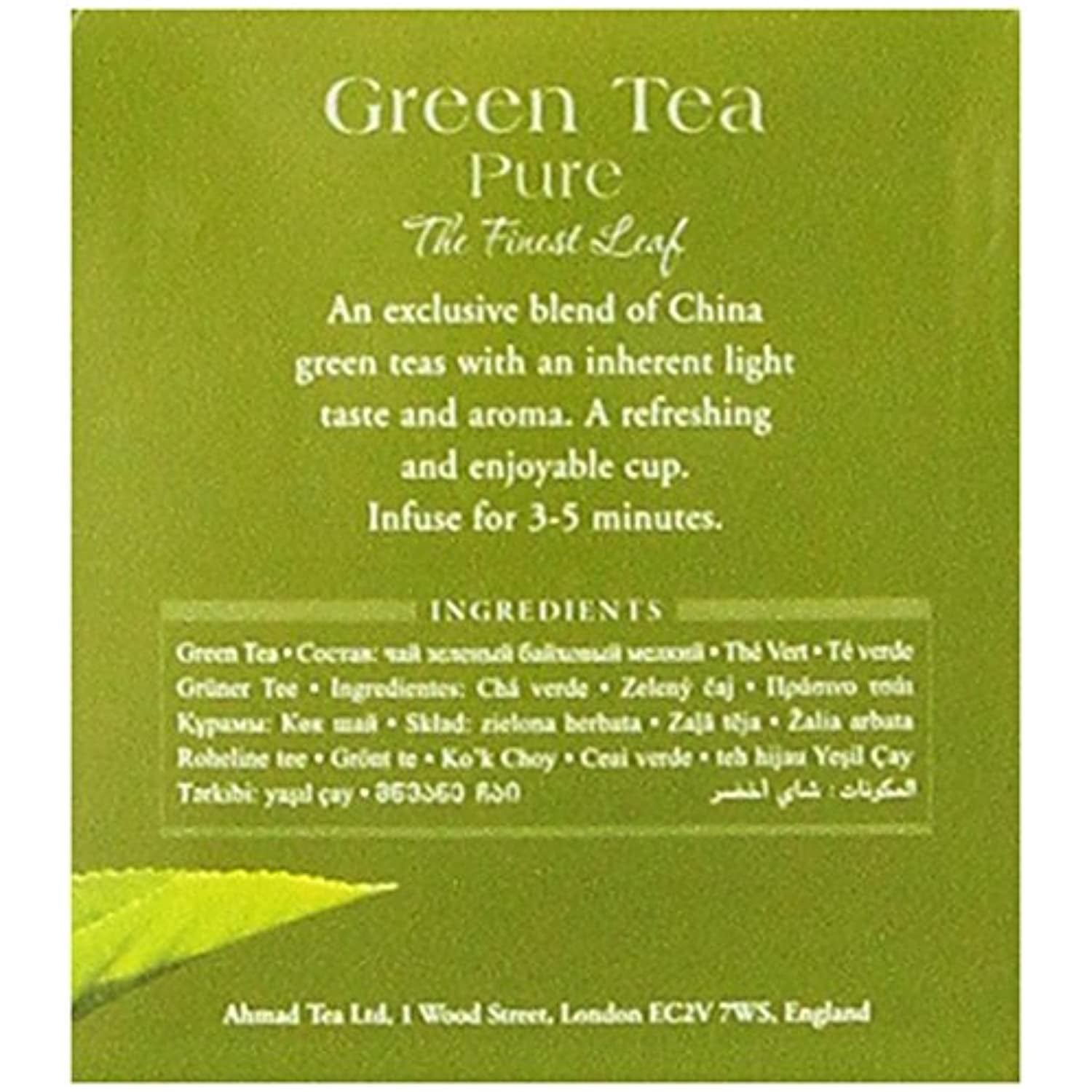 Ahmad Pure Green Tea (Case of 6) 20-Count