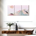 thumbnail image 3 of Elephant Stock Glitter Landscape Wall Art - Horizontal Multi Panel Canvas - Living Room Wall Decor - Abstract Multi Panel - Pink And Blue Decor - 38" x 18", 3 of 8