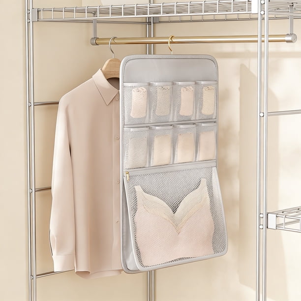 Wall Mounted Hanging Bag With Sturdy Hook Sock And Bra Organizer For Men And Women